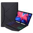 BM12S Backlight Edition Diamond Texture Detachable Bluetooth Keyboard Leather Tablet Case with Pen Slot & Triangular Back Support For Lenovo Pad Plus 11 inch TB-J607F / Tab P11 11 inch TB-J606F(Black) - free shipping - PMC TechLife - Order now!
