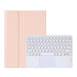 Y0N5-A TPU Tablet Case Lambskin Texture Round Keycap Bluetooth Keyboard Leather Tablet Case with Holder & Touchpad For Xiaomi Pad 5 / 5 Pro(Pink) - Others Keyboard by PMC TechLife | Online Shopping South Africa | PMC TechLife