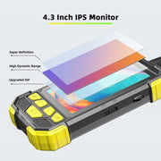 Y19 8mm Single Lens Hand-held Hard-wire Endoscope with 4.3-inch IPS Color LCD Screen, Cable Length:2m(Yellow)