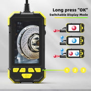 Y19 8mm Single Lens Hand-held Hard-wire Endoscope with 4.3-inch IPS Color LCD Screen, Cable Length:2m(Yellow)