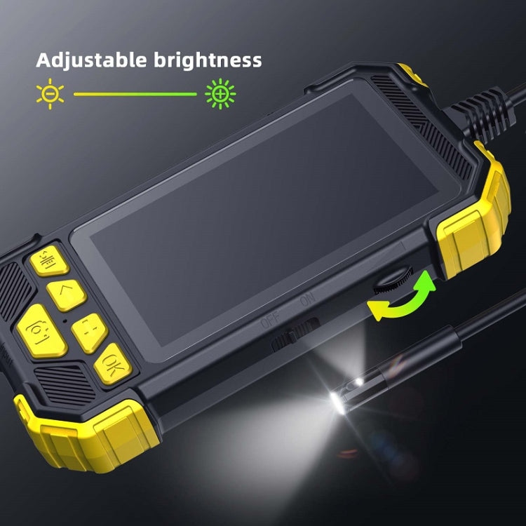 Y19 8mm Single Lens Hand-held Hard-wire Endoscope with 4.3-inch IPS Color LCD Screen, Cable Length:2m(Yellow)