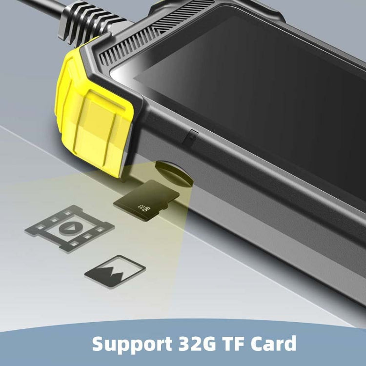 Y19 8mm Single Lens Hand-held Hard-wire Endoscope with 4.3-inch IPS Color LCD Screen, Cable Length:10m(Yellow)