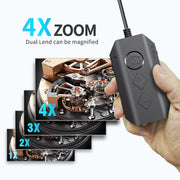Y17 5MP 7.9mm Dual-lens HD Autofocus WiFi Industrial Digital Endoscope Zoomable Snake Camera, Cable Length:10m Hard Cable(Black)