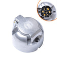 A0201 12V 7 Pin Round Plug Female Metal Trailer Adapter Connector Boat Carvan EU Plug - Terminal connectors by PMC TechLife | Online Shopping South Africa | PMC TechLife | Buy Now Pay Later Mobicred