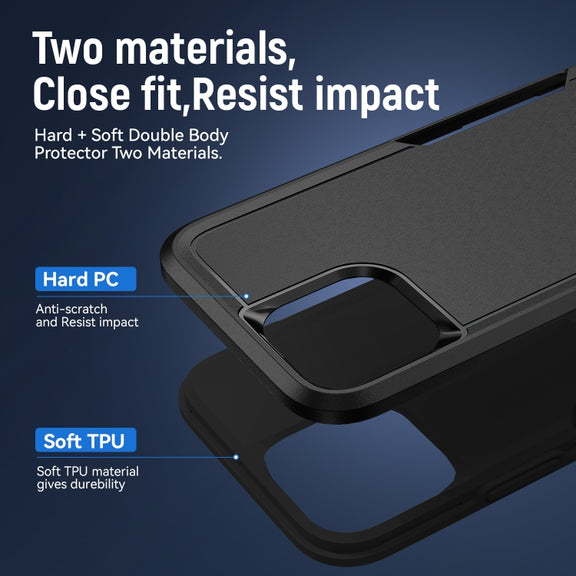 For iPhone 13 Pro Max Pioneer Armor Heavy Duty Shockproof Phone Case (Black)