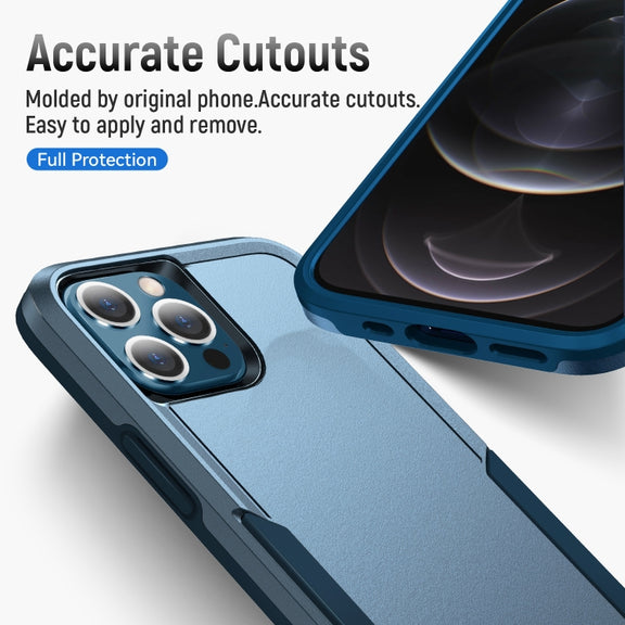 For iPhone 13 Pro Max Pioneer Armor Heavy Duty Shockproof Phone Case (Blue)
