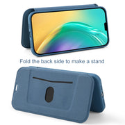 For iPhone 13 Pro Skin Feel Horizontal Flip PU Leather Case with Holder & Card Slot (Taro Purple)