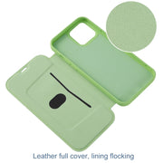For iPhone 13 Pro Skin Feel Horizontal Flip PU Leather Case with Holder & Card Slot (Taro Purple)