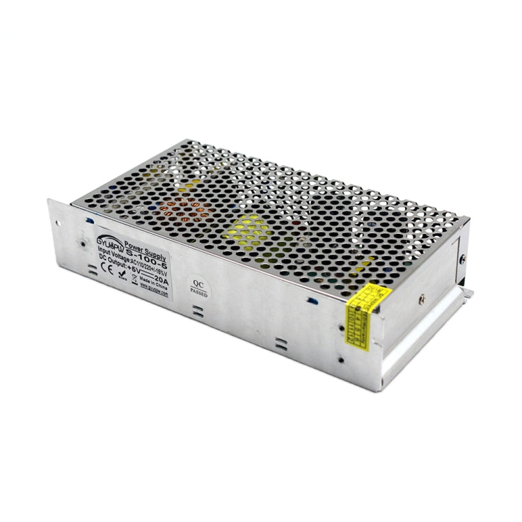 S-100-5 DC5V 20A 100W LED Regulated Switching Power Supply, Size: 199 x 98 x 42mm