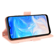 For Doogee N40 Pro Skin Feel Calf Pattern Horizontal Flip Leather Case with Holder & Card Slots & Photo Frame(Pink)