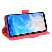 For Doogee N40 Pro Skin Feel Calf Pattern Horizontal Flip Leather Case with Holder & Card Slots & Photo Frame(Red)