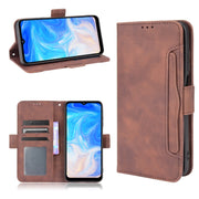 For Doogee N40 Pro Skin Feel Calf Pattern Horizontal Flip Leather Case with Holder & Card Slots & Photo Frame(Brown)