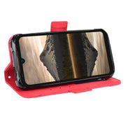 For Doogee S86 / S86 Pro Skin Feel Calf Pattern Horizontal Flip Leather Case with Holder & Card Slots & Photo Frame(Red)