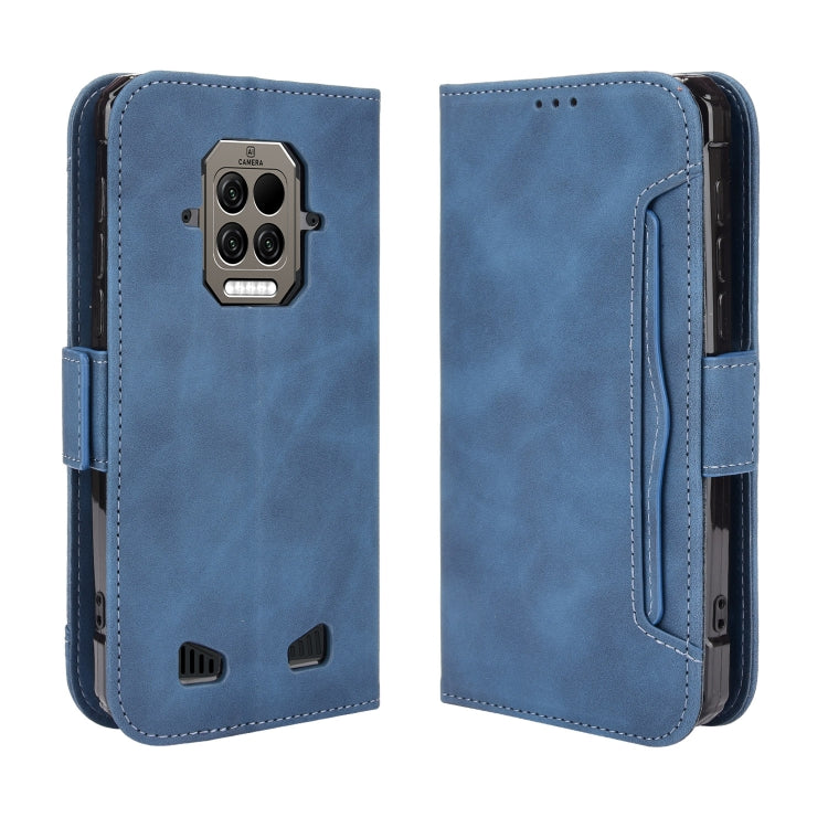 For Doogee S86 / S86 Pro Skin Feel Calf Pattern Horizontal Flip Leather Case with Holder & Card Slots & Photo Frame(Blue)
