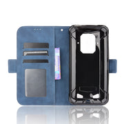 For Doogee S86 / S86 Pro Skin Feel Calf Pattern Horizontal Flip Leather Case with Holder & Card Slots & Photo Frame(Blue)