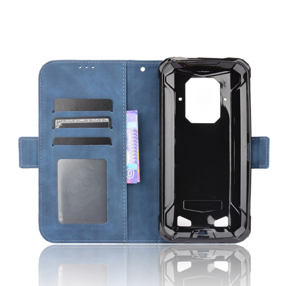 For Doogee S86 / S86 Pro Skin Feel Calf Pattern Horizontal Flip Leather Case with Holder & Card Slots & Photo Frame(Blue)