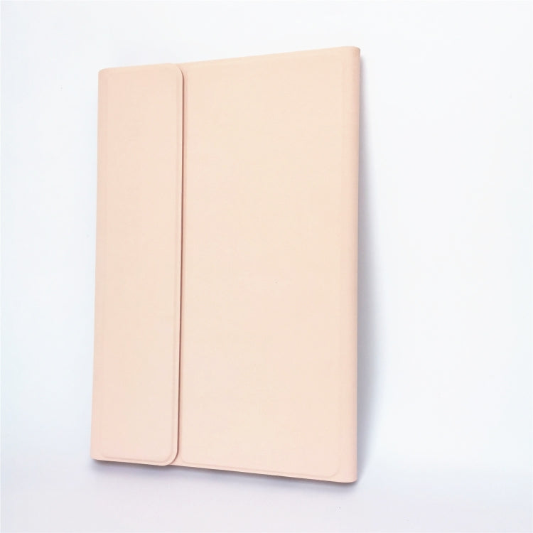 For Lenovo Pad Tab P11 11 inch TB-J606F LX110 Solid Color Detachable Square Keycap Bluetooth Keyboard Leather Tablet Case with Stand(Pink)