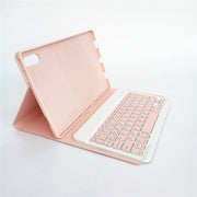For Lenovo Pad Tab P11 Pro 11.5 inch TB-J706F LX115 Solid Color Detachable Square Keycap Bluetooth Keyboard Leather Tablet Case with Stand(Pink)