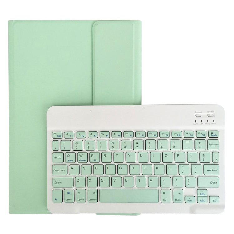 For Lenovo Pad Tab P11 Pro 11.5 inch TB-J706F LX115 Solid Color Detachable Square Keycap Bluetooth Keyboard Leather Tablet Case with Stand(Green)