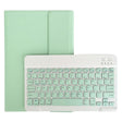 For Lenovo Pad Tab P11 Pro 11.5 inch TB-J706F LX115 Solid Color Detachable Square Keycap Bluetooth Keyboard Leather Tablet Case with Stand(Green) - Lenovo Keyboard by PMC TechLife | Online Shopping South Africa | PMC TechLife