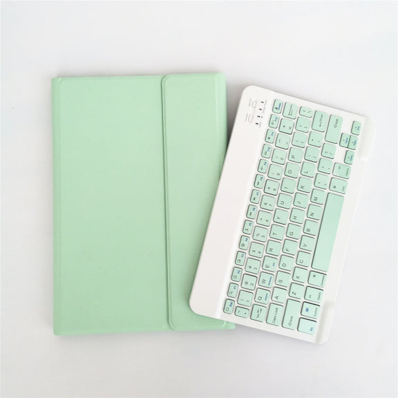 For Lenovo Pad Tab P11 Pro 11.5 inch TB-J706F LX115 Solid Color Detachable Square Keycap Bluetooth Keyboard Leather Tablet Case with Stand(Green)