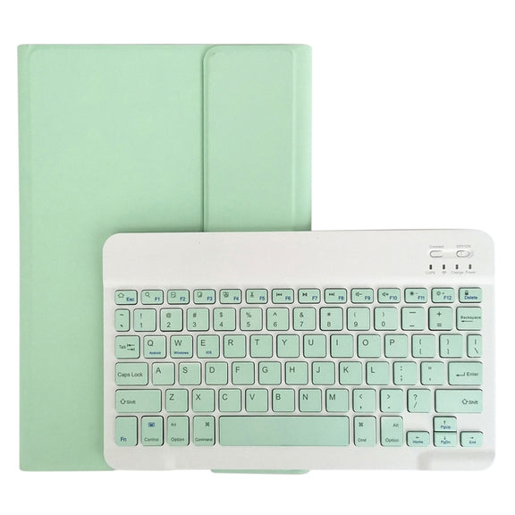 For Lenovo Pad Tab P11 Pro 11.5 inch TB-J706F LX115 Solid Color Detachable Square Keycap Bluetooth Keyboard Leather Tablet Case with Stand(Green)