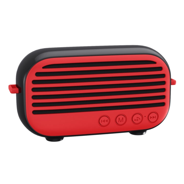 New Rixing NR-3000M Bluetooth 5.0 Portable Karaoke Wireless Bluetooth Speaker with Microphone & Shoulder Strap(Red)