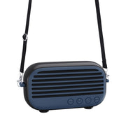 New Rixing NR-3000M Bluetooth 5.0 Portable Karaoke Wireless Bluetooth Speaker with Microphone & Shoulder Strap(Blue)