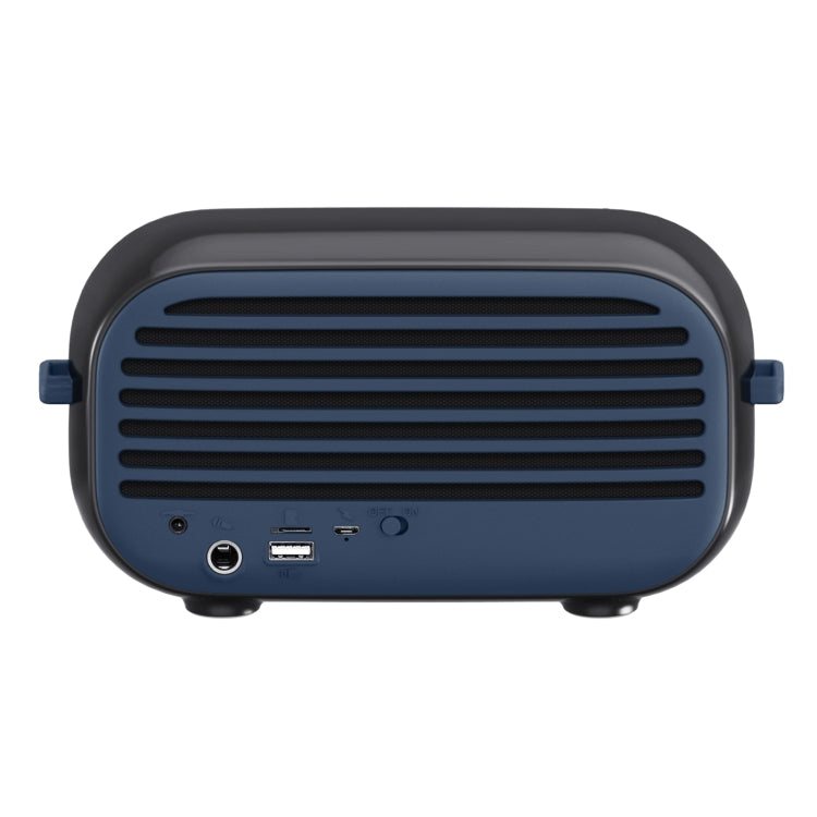 New Rixing NR-3000M Bluetooth 5.0 Portable Karaoke Wireless Bluetooth Speaker with Microphone & Shoulder Strap(Blue)