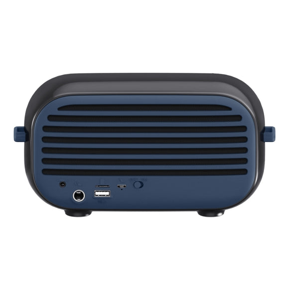 New Rixing NR-3000M Bluetooth 5.0 Portable Karaoke Wireless Bluetooth Speaker with Microphone & Shoulder Strap(Blue)