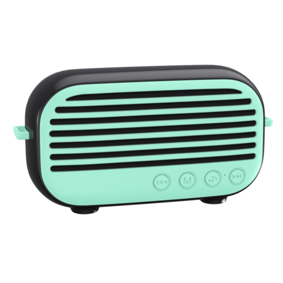New Rixing NR-3000M Bluetooth 5.0 Portable Karaoke Wireless Bluetooth Speaker with Microphone & Shoulder Strap(Green)