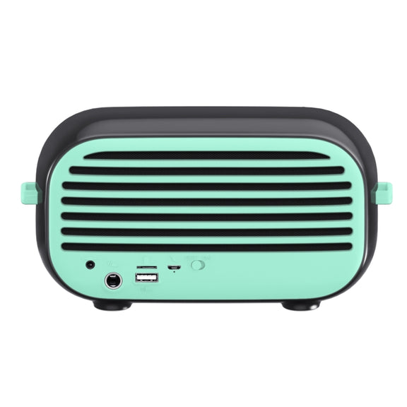New Rixing NR-3000M Bluetooth 5.0 Portable Karaoke Wireless Bluetooth Speaker with Microphone & Shoulder Strap(Green)