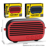 New Rixing NR-3000M Bluetooth 5.0 Portable Karaoke Wireless Bluetooth Speaker with Microphone & Shoulder Strap(Black)