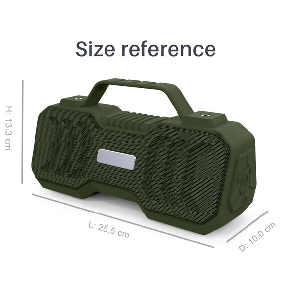 New Rixing NR-4500M Bluetooth 5.0 Portable Outdoor Karaoke Wireless Bluetooth Speaker with Microphone(Green)