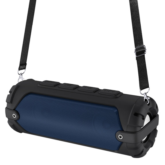 New Rixing NR-6013 Bluetooth 5.0 Portable Outdoor Wireless Bluetooth Speaker with Shoulder Strap(Blue)