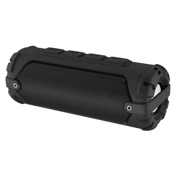 New Rixing NR-6013M Bluetooth 5.0 Portable Outdoor Karaoke Wireless Bluetooth Speaker with Microphone & Shoulder Strap(Black)