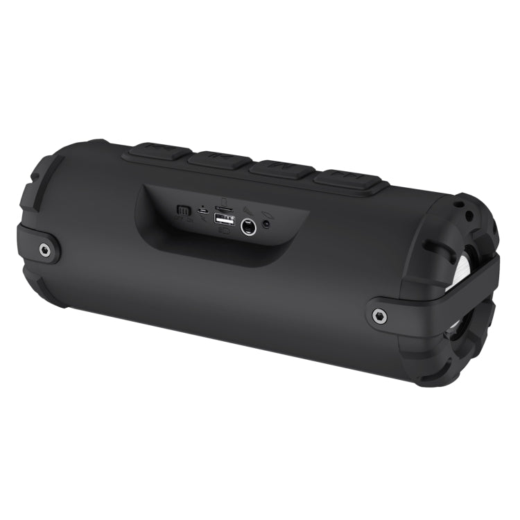 New Rixing NR-6013M Bluetooth 5.0 Portable Outdoor Karaoke Wireless Bluetooth Speaker with Microphone & Shoulder Strap(Black)