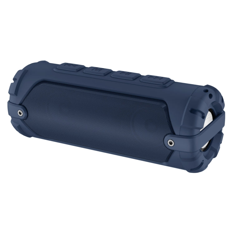 New Rixing NR-6013M Bluetooth 5.0 Portable Outdoor Karaoke Wireless Bluetooth Speaker with Microphone & Shoulder Strap(Blue)