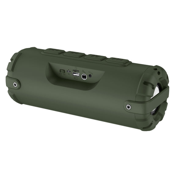 New Rixing NR-6013M Bluetooth 5.0 Portable Outdoor Karaoke Wireless Bluetooth Speaker with Microphone & Shoulder Strap(Green)