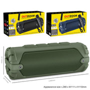 New Rixing NR-6013M Bluetooth 5.0 Portable Outdoor Karaoke Wireless Bluetooth Speaker with Microphone & Shoulder Strap(Green)