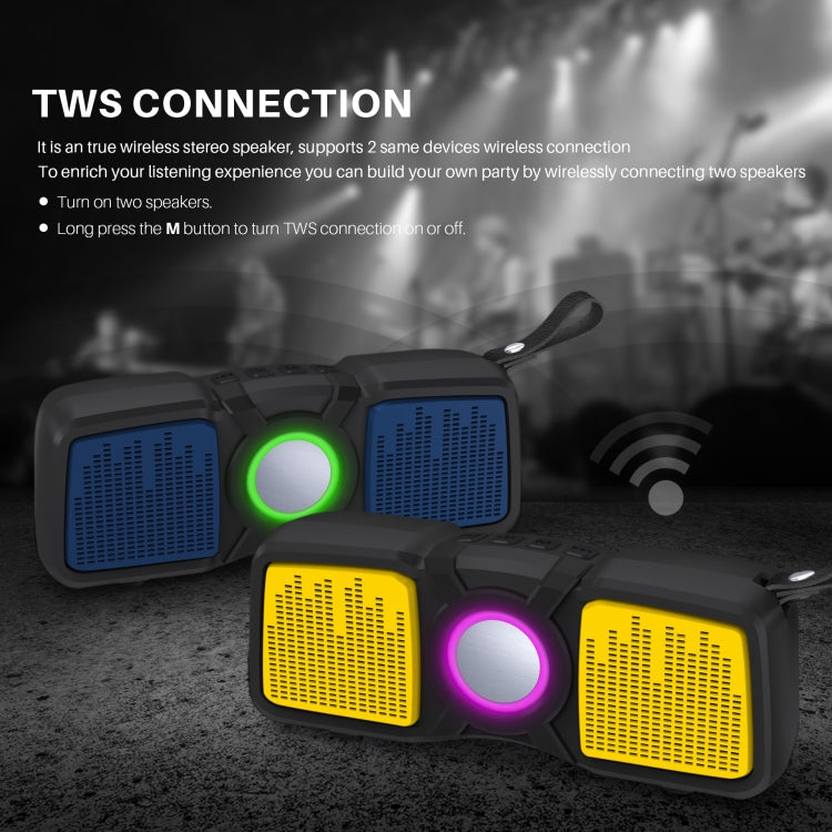 New Rixing NR-9011 Bluetooth 5.0 Portable Outdoor Wireless Bluetooth Speaker(Black)