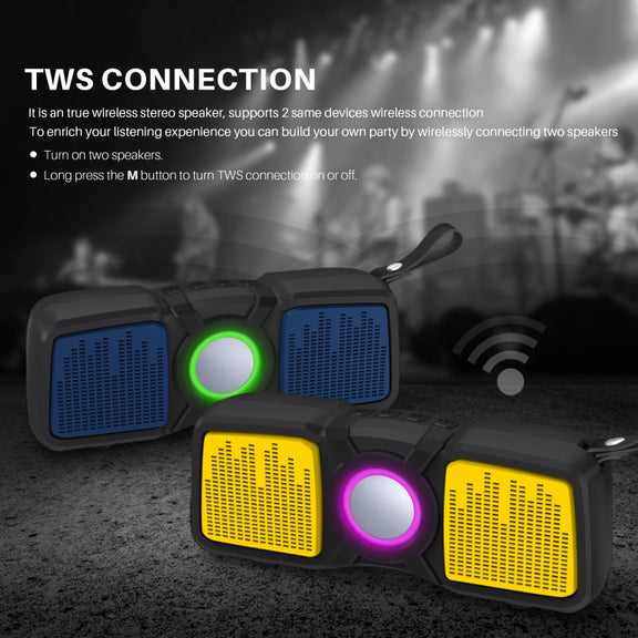 New Rixing NR-9011 Bluetooth 5.0 Portable Outdoor Wireless Bluetooth Speaker(Black)