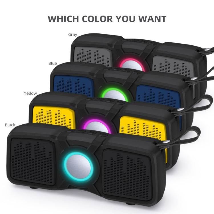 New Rixing NR-9011 Bluetooth 5.0 Portable Outdoor Wireless Bluetooth Speaker(Black)