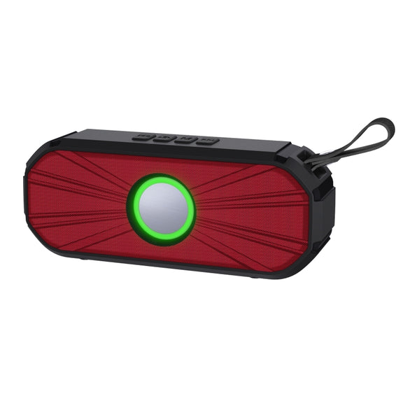 New Rixing NR-9012 Bluetooth 5.0 Portable Outdoor Wireless Bluetooth Speaker(Red)