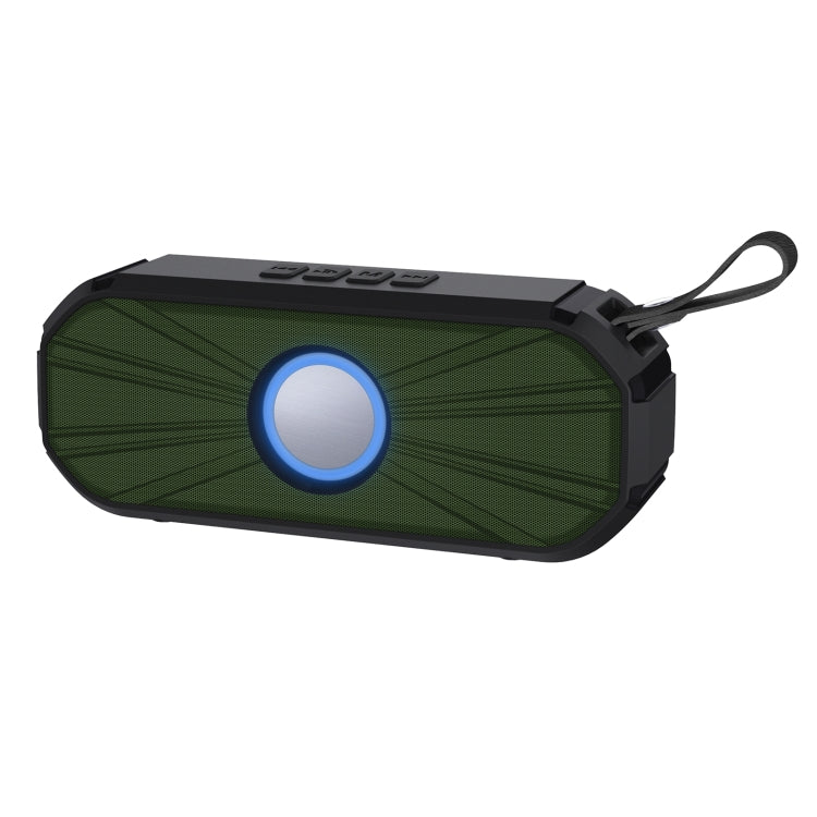 New Rixing NR-9012 Bluetooth 5.0 Portable Outdoor Wireless Bluetooth Speaker(Green)