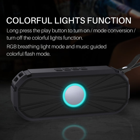 New Rixing NR-9012 Bluetooth 5.0 Portable Outdoor Wireless Bluetooth Speaker(Blue)