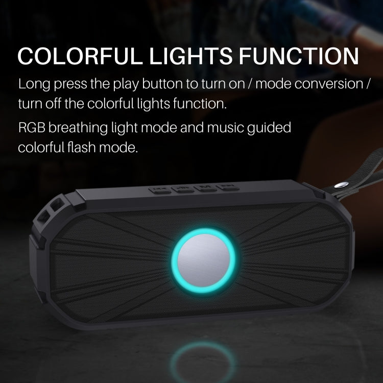New Rixing NR-9012 Bluetooth 5.0 Portable Outdoor Wireless Bluetooth Speaker(Blue)