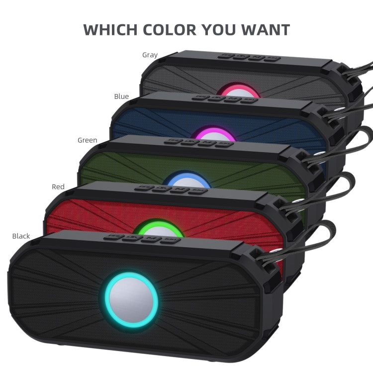 New Rixing NR-9012 Bluetooth 5.0 Portable Outdoor Wireless Bluetooth Speaker(Blue)