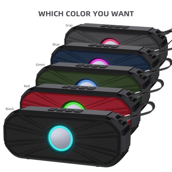 New Rixing NR-9012 Bluetooth 5.0 Portable Outdoor Wireless Bluetooth Speaker(Blue)