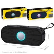 New Rixing NR-9012 Bluetooth 5.0 Portable Outdoor Wireless Bluetooth Speaker(Blue)